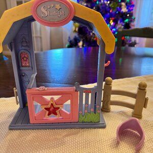 Fisher Price Loving Family Starlight Horse Stable Set 2001 Vintage wear as seen